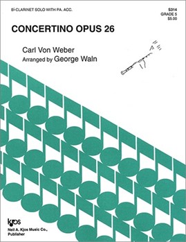 CONCERTINO by Weber - Waln George - for Bb Clarinet