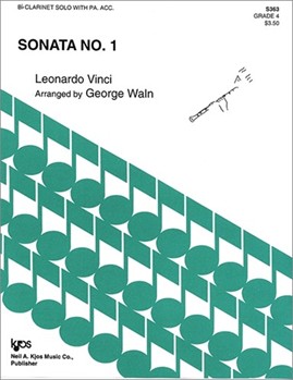 Sonata #1 by Vinci Leonardo - Waln George - for Clarinet Solo