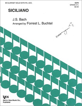 SICILIANO by Bach Johann Sebastian - Buchtel Forrest - for Bb Clarinet