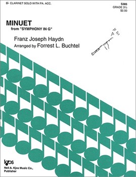 MINUET FROM SYMPHONY IN G by Haydn - Buchtel Forrest - for Bb Clarinet