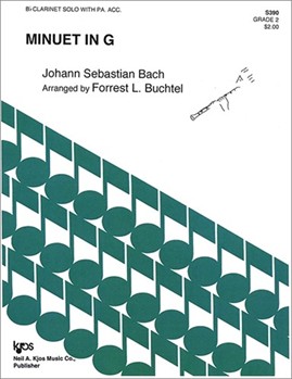 Minuet in G by Bach Johann Sebastian - Buchtel - for Clarinet Solo