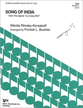 Song Of India by Rimsky-Korsakov Nikolai - Buchtel Forrest - for Bass Clarinet