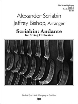 SCRIABIN: ANDANTE FOR STRING - SCORE by Bishop Jeffrey for