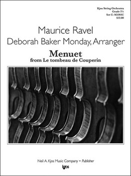 MENUET FROM LE TOMBEAU DE COUPERIN - SCORE by Monday Deborah Baker for