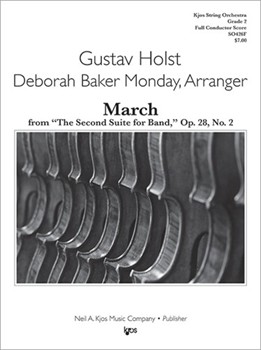 MARCH FROM THE SECOND SUITE FOR BAND OP.28 NO.2-SCORE by Monday Deborah Baker for