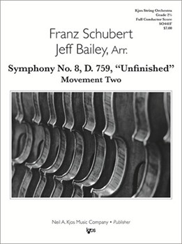 SYMPHONY NO.8,D759, UNFINISHED, MVT TWO - SCORE