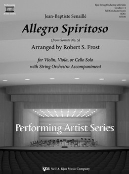 ALLEGRO SPIRITOSO - SCORE by Frost Robert for STRING ORC