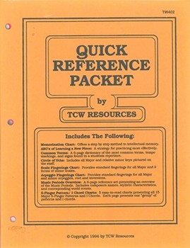 QUICK REFERENCE PACKET by for REFSTEXTS