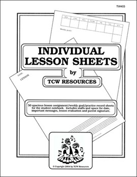 50 INDIVIDUAL LESSON SHEETS by for REFSTEXTS