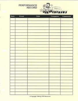 PERFORMANCE RECORD by for REFSTEXTS