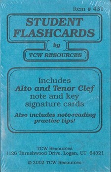 ALTO AND TENOR STUDENT FLASHCARDS - TEAL