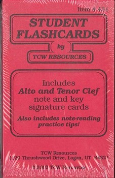 ALTO AND TENOR STUDENT FLASHCARDS - RED
