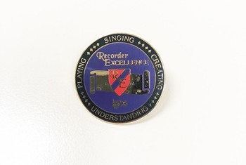 KJOS W52P RECORDER EXCELLENCE AWARD PIN