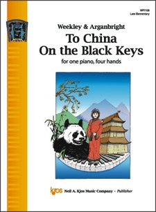 To China On The Black Keys by Weekley and Arganbright - Weekley Dallas - for 1 Piano 4 Hands