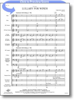 Lullaby For Winds [conc band] Loest SCORE/PTS