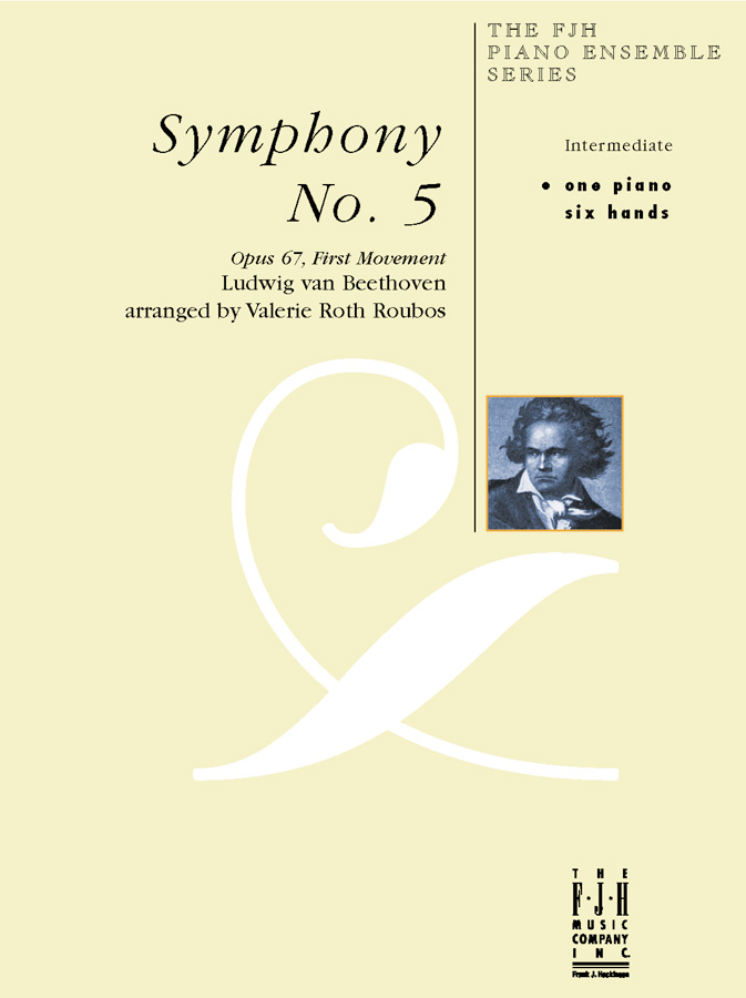 FJH Beethoven Roubos  Symphony No 5, Op 67, 1st Movement  - 1 Piano  / 4 Hands