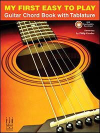 My First Easy to Play Guitar Chord Book, with Tablature Guitar