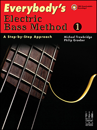 FJH Everybody's Electric Bass Method Book 1 Book with Online Audio Michael Trowbridge/P