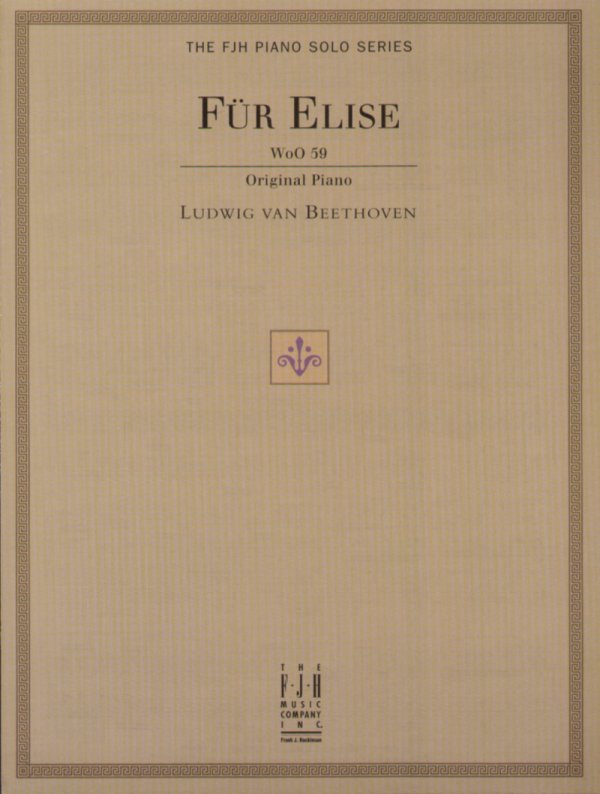 FJH Beethoven ed. McLean, Edwin  Fur Elise (WoO 59) Original - Piano Solo Sheet