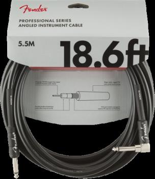 Fender 0990820019 Professional Series Instrument Cable, Straight/Angle, 18.6', Black