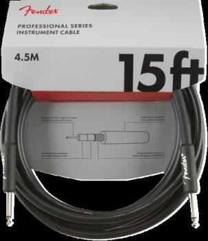 Fender 0990820021 Professional Series Instrument Cable, Straight/Straight, 15', Black