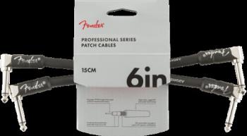 Fender 0990820023 Professional Series Instrument Cable 2-Pack, Angle/Angle, 6", Black