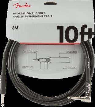 Fender 0990820025 Professional Series Instrument Cable, Straight-Angle, 10', Black