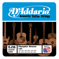 D'Addario EJ16 Phosphor Bronze Guitar Strings Set Light Gg