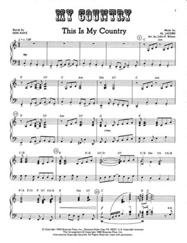 My Country by - Wilson John - for Full Score (MY COUNTRY)