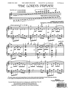 Lord's Prayer The by Malotte Albert Hay - Dobrinski Cynthia - for Handbells