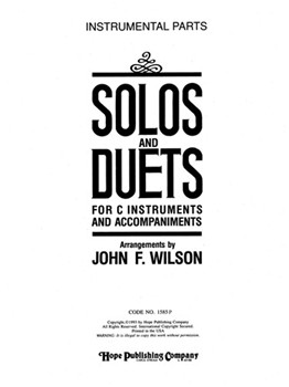 SOLOS AND DUETS FOR C INSTRUMENTS & ACCOMPANIMENTS VOL. I Instrumental Parts by - Wilson John - for