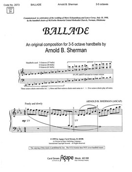 BALLADE 3-5 oct. by Sherman Arnold for Handbells 3-5 Octave