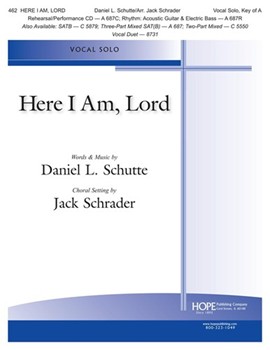Here I Am Lord by Schutte Daniel - Schrader Jack - for Medium Voice