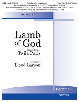 Lamb Of God by Paris Twila - Larson Lloyd - for 2 Medium Voices
