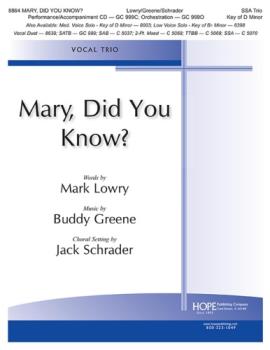Hope Greene               Schrader  Mary Did You Know - SSA Trio