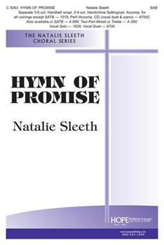 Hymn Of Promise by Sleeth Natalie - Thompson Martha - for SAB and Piano