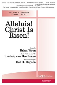 Alleluia Christ Is Risen by Beethoven Ludwig van - Hopson Hal H - Brian Wren for SATB