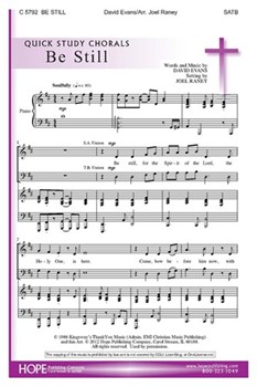Be Still by Evans David - Adams C J - David Evans for SATB