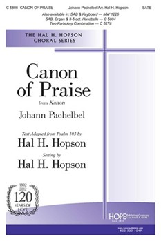 Canon Of Praise by - Hopson Hal H - for SATB (W/handbells)