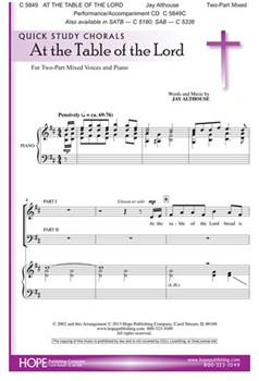 At The Table Of The Lord by Althouse Jay for 2-Part Mixed