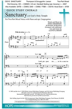 Sanctuary with God's Holy Temple by Thompson and Scruggs - Larson Lloyd - for 2-Part Mixed