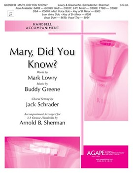 Mary Did You Know by Lowry and Greene - Schrader and Sherman - for Handbells 3-5 Octave