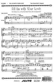 Fill Us With Your Love by Colvin Tom - Hopson Hal H - Tom Colvin for 2-Part