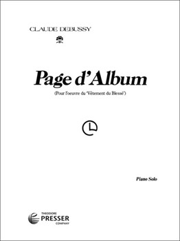 Page d'Album Pour l'oeuvre du "Vetement du Blesse" Piano
