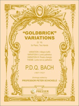 Goldbrick Variations S 14 by Bach P.D.Q. - Schickele Peter - for Piano
