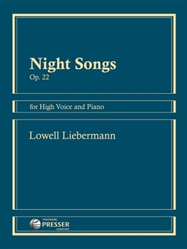 Night Songs For High Voice And Piano by Liebermann Lowell Mark Van Doren Robe for