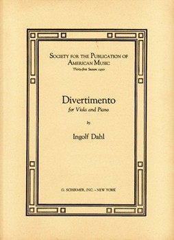 Divertimento For Viola and Piano by Dahl Ingolf for
