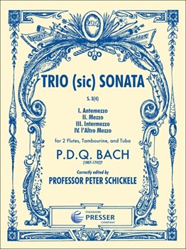 Trio (sic) Sonata for 2 Flutes Tambourine and Tuba by Bach P.D.Q. Professor Peter Schi for