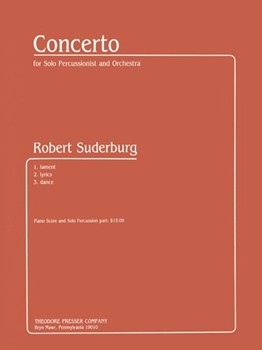 Concerto For Solo Percussionist and Orchestra by Suderburg Robert for