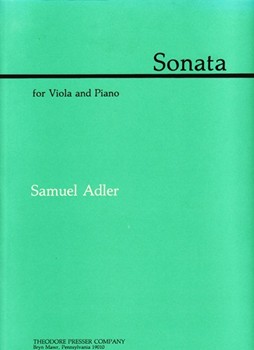 Sonata by Adler Samuel for Viola and Piano